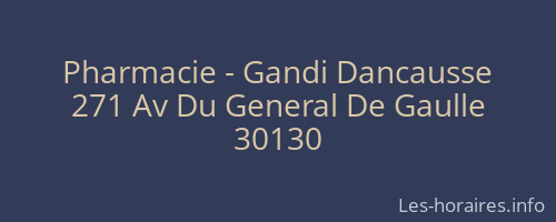 Pharmacie - Gandi Dancausse