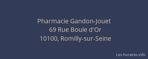 Pharmacie Gandon-Jouet