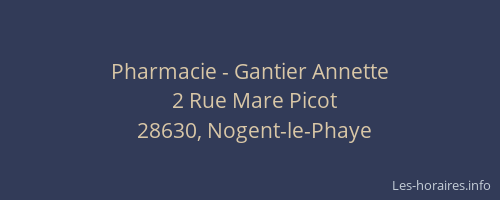 Pharmacie - Gantier Annette