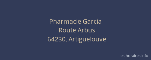 Pharmacie Garcia