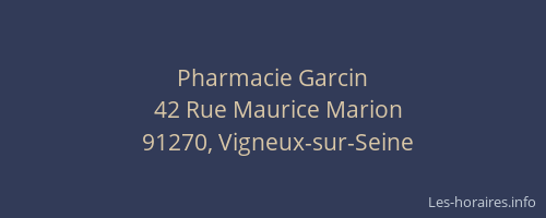 Pharmacie Garcin