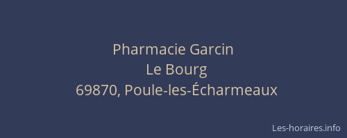 Pharmacie Garcin