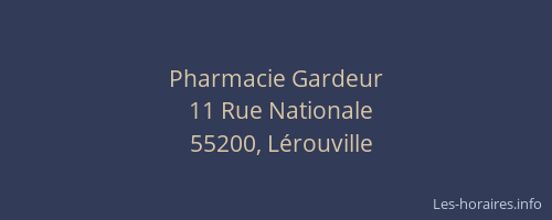 Pharmacie Gardeur