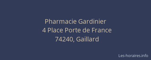 Pharmacie Gardinier