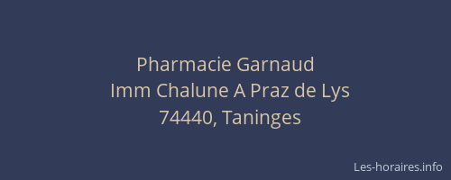 Pharmacie Garnaud