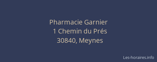 Pharmacie Garnier