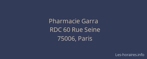 Pharmacie Garra