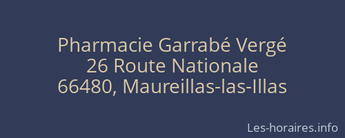 Pharmacie Garrabé Vergé