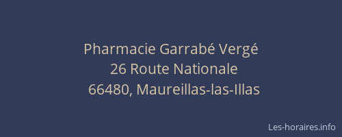 Pharmacie Garrab&eacute; Verg&eacute;
