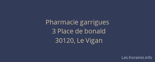 Pharmacie garrigues