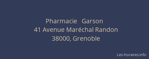 Pharmacie   Garson