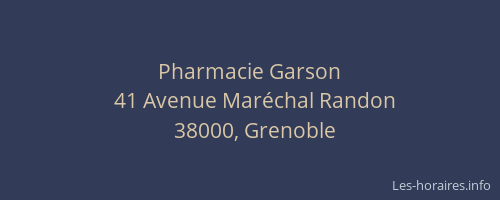 Pharmacie Garson