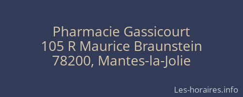 Pharmacie Gassicourt