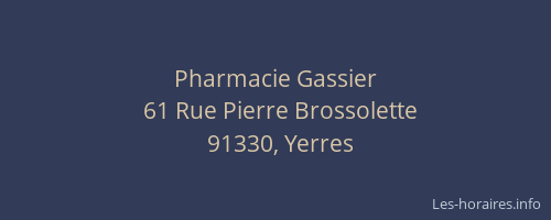 Pharmacie Gassier