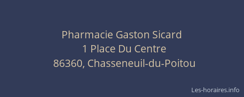 Pharmacie Gaston Sicard