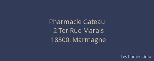 Pharmacie Gateau