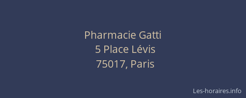 Pharmacie Gatti