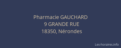 Pharmacie GAUCHARD