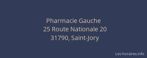 Pharmacie Gauche