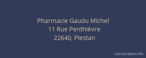 Pharmacie Gaudu Michel