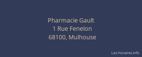 Pharmacie Gault