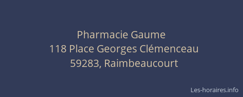 Pharmacie Gaume
