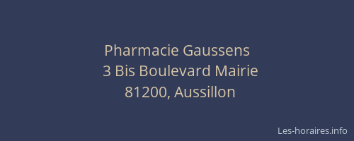 Pharmacie Gaussens