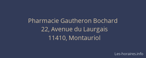 Pharmacie Gautheron Bochard