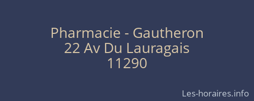 Pharmacie - Gautheron
