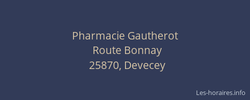 Pharmacie Gautherot