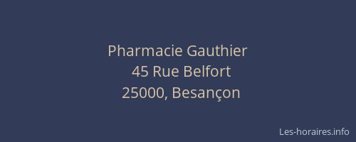 Pharmacie Gauthier