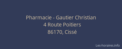 Pharmacie - Gautier Christian