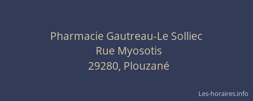 Pharmacie Gautreau-Le Solliec