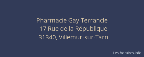 Pharmacie Gay-Terrancle