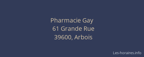Pharmacie Gay