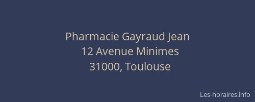 Pharmacie Gayraud Jean