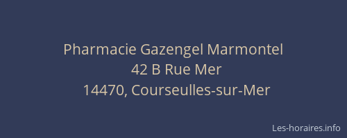 Pharmacie Gazengel Marmontel