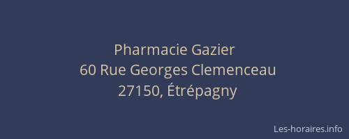 Pharmacie Gazier