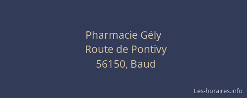 Pharmacie Gély
