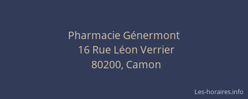 Pharmacie G&eacute;nermont