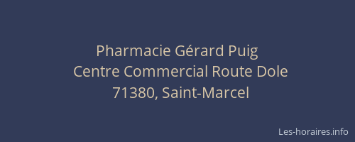 Pharmacie G&eacute;rard Puig