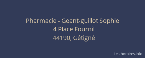 Pharmacie - Geant-guillot Sophie