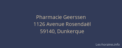 Pharmacie Geerssen