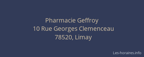 Pharmacie Geffroy