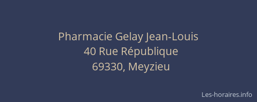 Pharmacie Gelay Jean-Louis