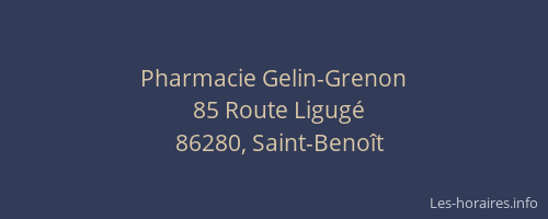 Pharmacie Gelin-Grenon