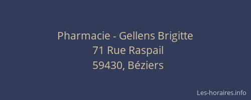 Pharmacie - Gellens Brigitte