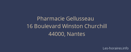 Pharmacie Gellusseau