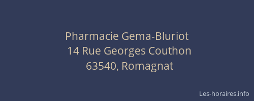 Pharmacie Gema-Bluriot
