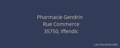 Pharmacie Gendrin